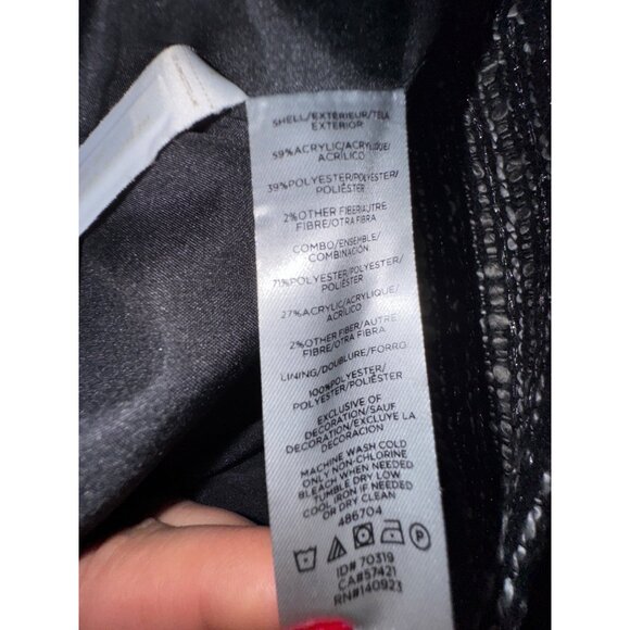 Tweed Skirt Size 8 Black White Wool Blend Classic Preppy‎ Casual Office Mod Work - Picture 5 of 5